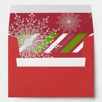 Happy Holidays White Elegant Snowflakes Envelope