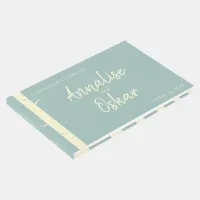 Simple Eggshell Blue Birch Wedding Guestbook