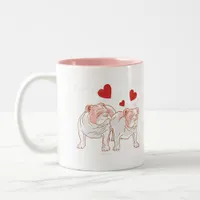 Bulldog Love Two-Tone Coffee Mug