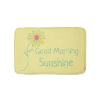 " Good Morning Sunshine" Yellow and Green Daisy Bath Mat