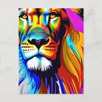 Lion Face Mystical Fantasy Art Postcard