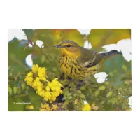 Cape May Warbler with Flowering Mahonia Placemat