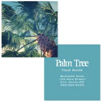 California Beach Palm Fronds Square Business Card