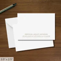 Minimalist Gold Typographic Note Card