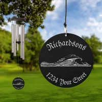 Sleeping Dragon Personalized Address  Wind Chime