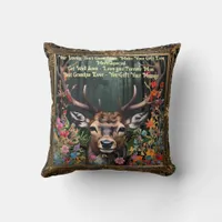 Personalized Your Message on this Deer Stag Throw Pillow