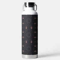 Stars And Unique Spaceship Pattern Water Bottle