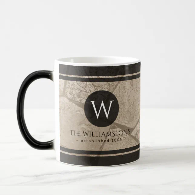 Elegant Sepia Toned Cracked Stones Magic Mug