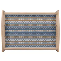 Southwest Style Blue and Brown Geometric Pattern ...