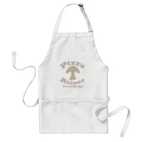 Pizza Ruiner Funny Food Anti Mushroom Cartoon Adult Apron