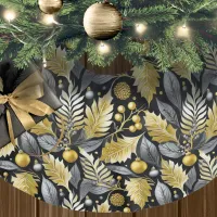 Black Gold Christmas Pattern#22 ID1009 Brushed Polyester Tree Skirt