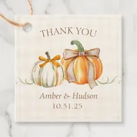 Personalized Fall Wedding Rustic Autumn Thank You Favor Tags