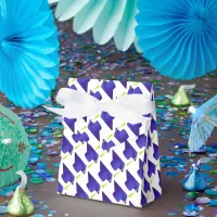 Graduation High School, College Blue Cap Pattern Favor Boxes