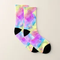 [Watercolor Dreams] Soft Pastel Colors Butterfly Socks