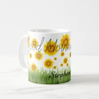 Elegant Classic Sunflower Typography  Coffee Mug