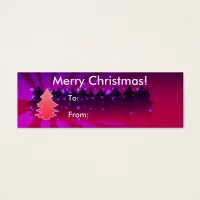 Merry Christmas With Trees Tag