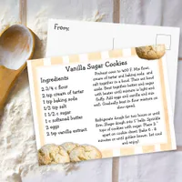 Vanilla Sugar Cookies Recipe Card