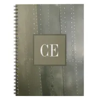 Industrial Silver Metal Texture Notebook