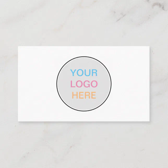 Clean Simple Modern Add Your Logo Business Card