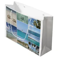 Scenic Caribbean Photo Collage Large Gift Bag