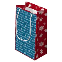 Elegant Modern Christmas Fa La La La   Small Gift Bag