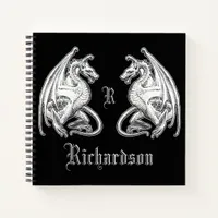 Personalized Winged Dragons  Notebook