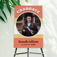 Graduate Photo Modern Peach Graduation Day  Foam Board