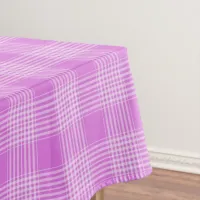 Purple and White Plaid Checkered Tablecloth