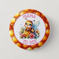 Honey bee themed Girl's Baby Shower Mama to be Button
