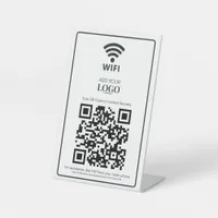 WiFi Password Network Access Qr Code Hotel Room Pedestal Sign