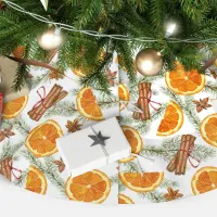 Elegant Christmas Home Citrus Spice Brushed Polyester Tree Skirt