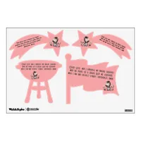 Woodland Zebra Kids Christian Prayer on Pink | Wall Decal