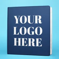 Modern Minimalist Business Logo Appointments Navy 3 Ring Binder