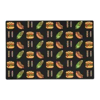 Barbecue Foods | Hamburger, Hotdog, Shish Kabob Placemat