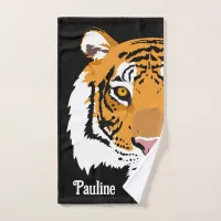 Tiger Face Personalised Hand Towel