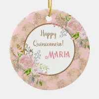 Rose Blush Quinceanera Ornament