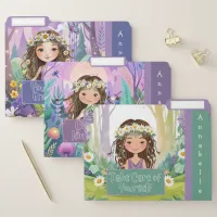 Cute Boho Girls with Daisies File Folders