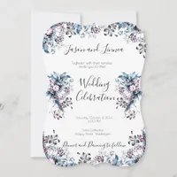 Victorian Elegant Flowers in Artdeco Style Invitation