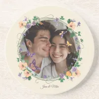 Romantic Ivy and Butterflies Coaster