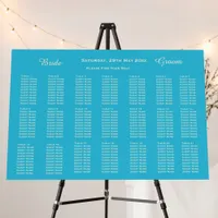 Modern Beach Wedding Seating Chart Foam Board