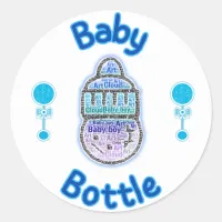 Baby shower sticker design