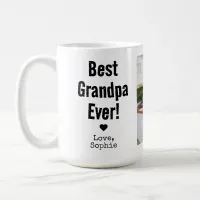 Best Grandpa Ever with Picture | Custom Text Coffee Mug