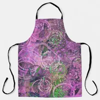 Modern Abstract Art paint flicks and splatters Apron