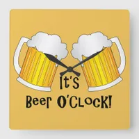 Its Beer O'Clock Time Funny Wall Clock