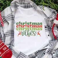 Christmas Vibes Retro Groovy Christmas Holidays Tri-Blend Shirt