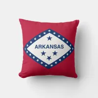 Arkansas State Flag Throw Pillow