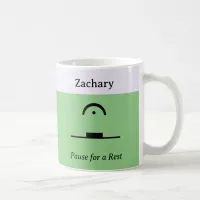 Personalized Pause Rest Funny Musical Humor Music Coffee Mug