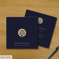 Simple Elegant Law Practice Square Business Card