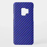 Thin Black and Blue Diagonal Stripes Case-Mate Samsung Galaxy Case