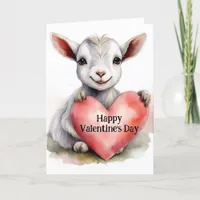 Adorable Goat Valentine's Day Card